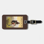 Cowboy auf Pferderuecken-Vintagem Reise-Plakat Gepäckanhänger (Vorderseite horizontal)
