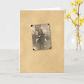 COWBOY AUF PONY 1 KARTE (Gelbe Blume)