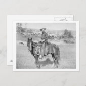 Cowboy auf seinem PferdefotoSouth Dakota Postkarte (Vorne/Hinten)