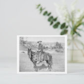 Cowboy auf seinem PferdefotoSouth Dakota Postkarte (Stehend Vorderseite)