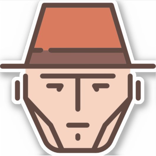 Cowboy Aufkleber (Vorderseite)