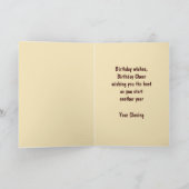 Cowboy Autumn Custom Birthday Card Karte (Innenseite)