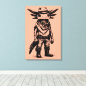 Cowboy Axolotl Leinwanddruck (Insitu (Holzboden))