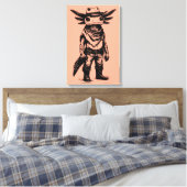 Cowboy Axolotl Leinwanddruck (Insitu (Schlafzimmer))