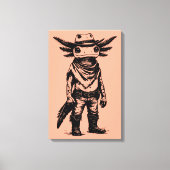 Cowboy Axolotl Leinwanddruck (Vorderseite)