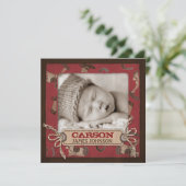 Cowboy Baby Announction Square Ankündigung (Stehend Vorderseite)