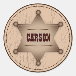 Cowboy-Baby-Aufkleber B2 Runder Aufkleber