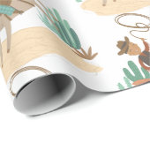 Cowboy Baby Boy Dusche Geschenkpapier (Rolleneckpunkt)