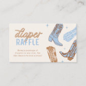 Cowboy Baby Duschdusche Windeln Raffelkarten Begleitkarte (Vorderseite)