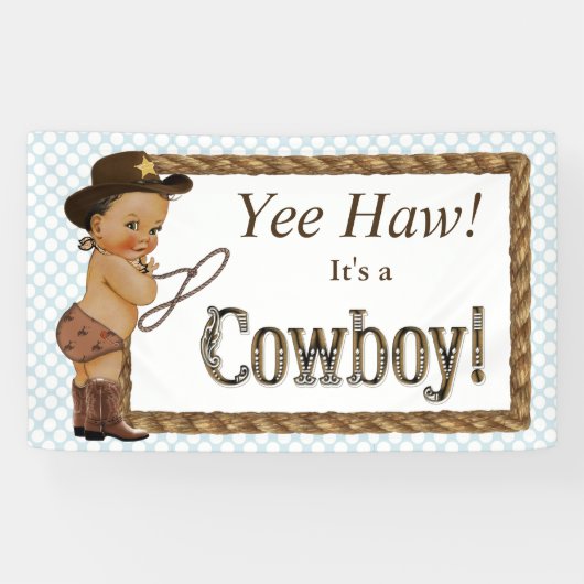 Cowboy Baby-Dusche Banner (Horizontal)