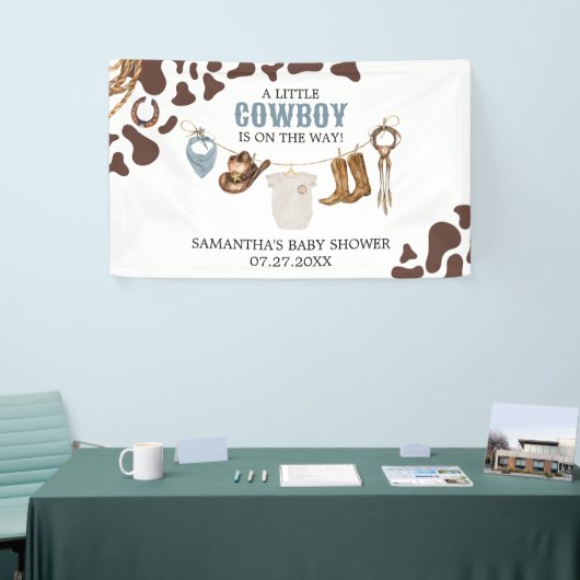 Cowboy Baby-Dusche Banner (Messeveranstaltung)