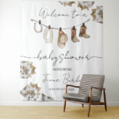 Cowboy Baby Dusche Begrüßungszeichen. Wandteppich (Beispiel)