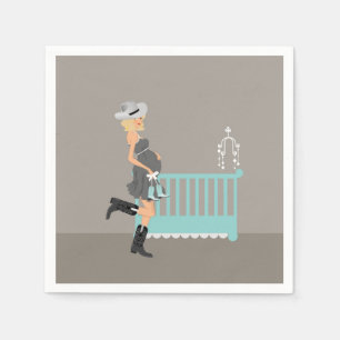 Cowboy-Baby-Dusche - Blondine - Land-Western-Thema Serviette