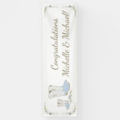 Cowboy Baby Dusche Country Western Blue Boy Banner (Vertikal)