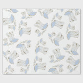 Cowboy Baby Dusche Country Western Blue Boy Geschenkpapier (Flach)