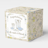 Cowboy Baby Dusche Country Western Blue Boy Geschenkschachtel (Vorderseite)