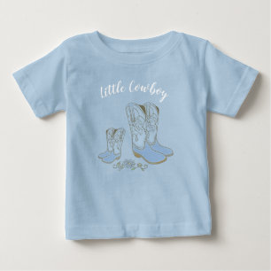 Cowboy Baby Dusche Country Western Blue Boy T-shirt