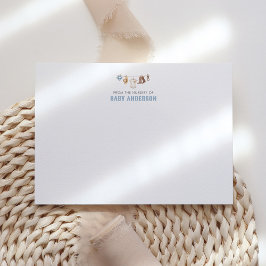 Cowboy Baby Dusche Danke Karte