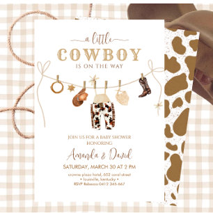 Cowboy Baby Dusche Einladung