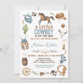 Cowboy Baby-Dusche Einladung (Vorderseite)