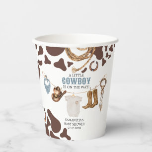 Cowboy Baby-Dusche Pappbecher