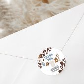 Cowboy Baby-Dusche Runder Aufkleber