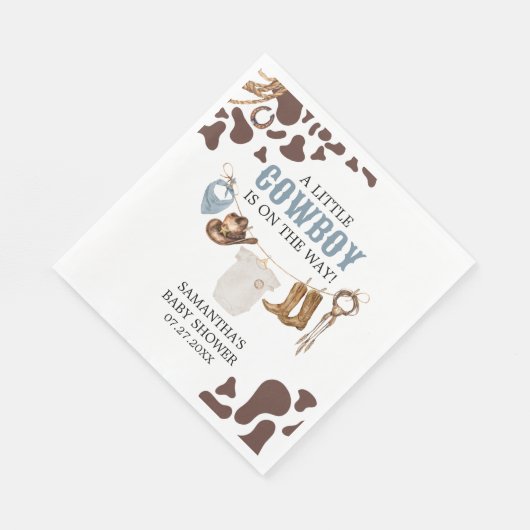 Cowboy Baby-Dusche Serviette (Ecke)