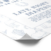 Cowboy Baby-Dusche Spätabendtauchspiel Poster (Ecke)