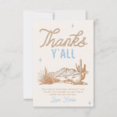 Cowboy Baby Dusche Vielen Dank Karten (Vorderseite)