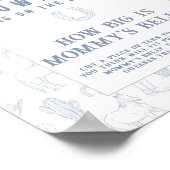 Cowboy Baby Dusche Wie groß ist Mama's Bauchspiel Poster (Ecke)