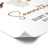 Cowboy Baby Dusche Willkommen Poster (Ecke)