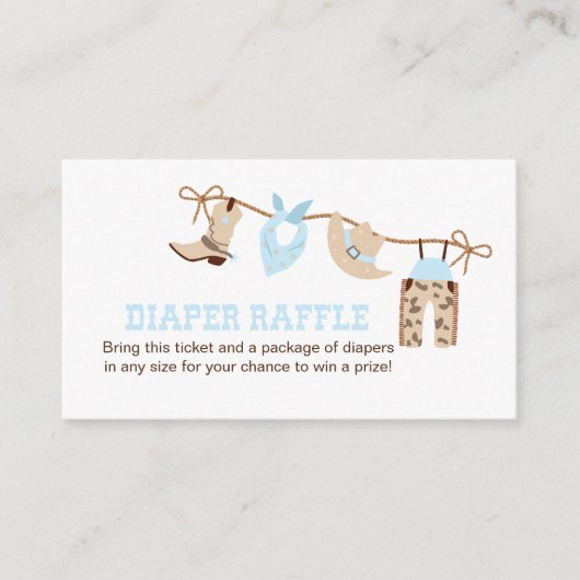 Cowboy Baby Dusche Windeln Raffelgehäuse Umschließ Begleitkarte (Vorderseite)