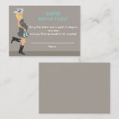 Cowboy Baby Duschkabine Windeln Karten für Windeln (Vorne/Hinten)