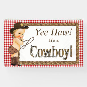 Cowboy-Baby-Party Banner