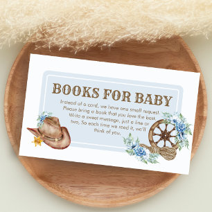 Cowboy-Baby-Party-Bücher für Baby Begleitkarte