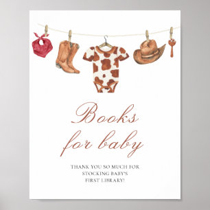 Cowboy-Baby-Party - Bücher fürs Baby Poster