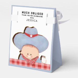 Cowboy-Baby-Party Danke Geschenkschachtel