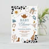 Cowboy-Baby-Party-Einladung Einladung (Stehend Vorderseite)