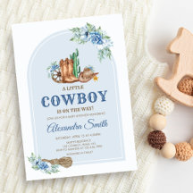 Cowboy-Baby-Party-Einladung
