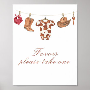 Cowboy-Baby-Party - Geschenke, bitte nehmen Sie ei Poster