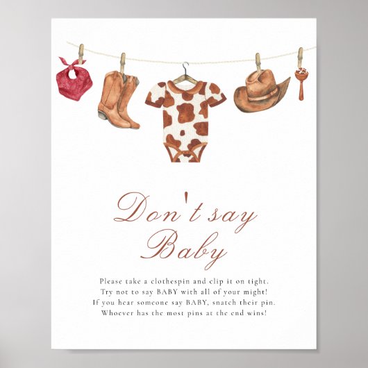 Cowboy-Baby-Party - Sag nicht Baby  Poster (Vorne)