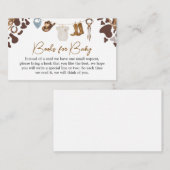 Cowboy Baby Showbücher für Baby Begleitkarte (Vorne/Hinten)