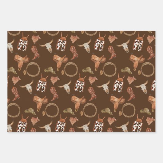 Cowboy Baby Showday Geschenkpapier Set (Vorderseite 3)