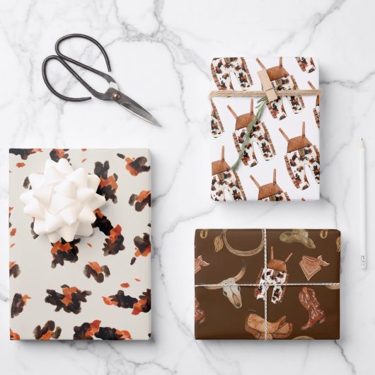 Cowboy Baby Showday Geschenkpapier Set (Vorderseite)