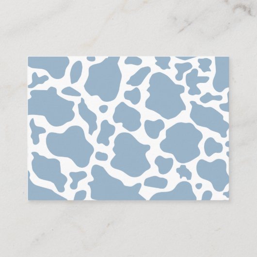 Cowboy Baby Showdusche Windeln Raffle Ticket Begleitkarte (Rückseite)