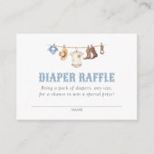 Cowboy Baby Showdusche Windeln Raffle Ticket Begleitkarte (Vorderseite)