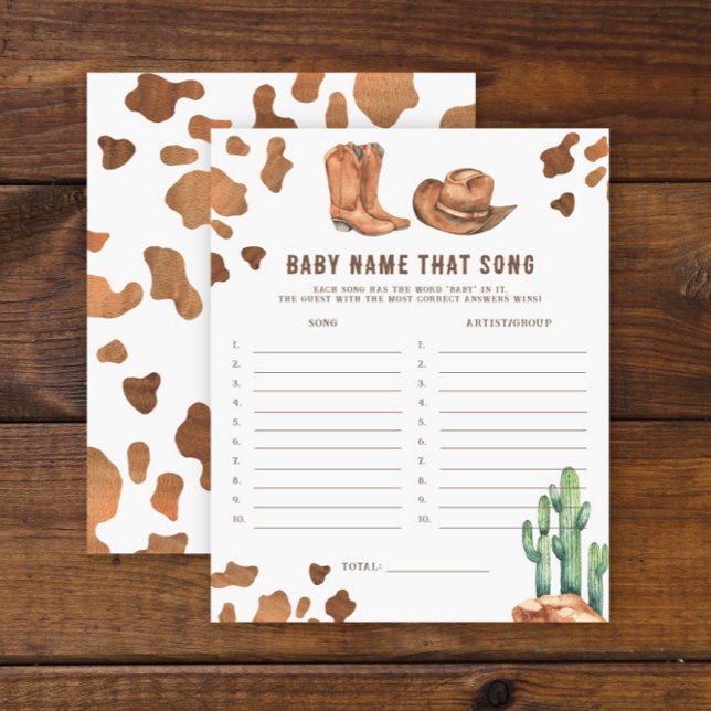 Cowboy Baby Shower - Baby-Name, der das Lied trägt (Von Creator hochgeladen)