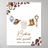 Cowboy Baby Shower Babys sind süß Poster (Vorne)