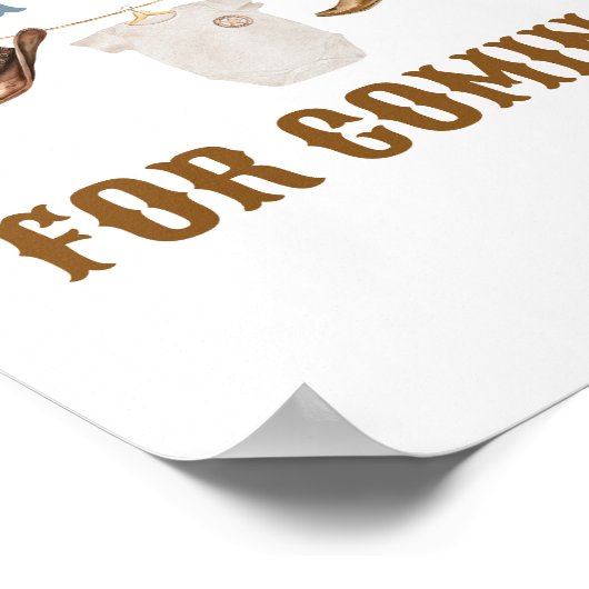 Cowboy Baby Shower Danke, dass du gekommen bist Poster (Ecke)