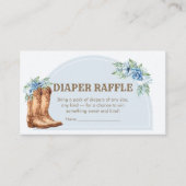 Cowboy Baby Shower Diaper Raffle Begleitkarte (Vorderseite)